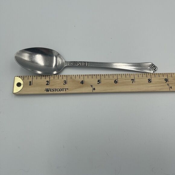 Vintage Orleans Silver ORL31 Stainless Korea Silverware Serving Spoon 8.5” 8 1/2 - Picture 9 of 10